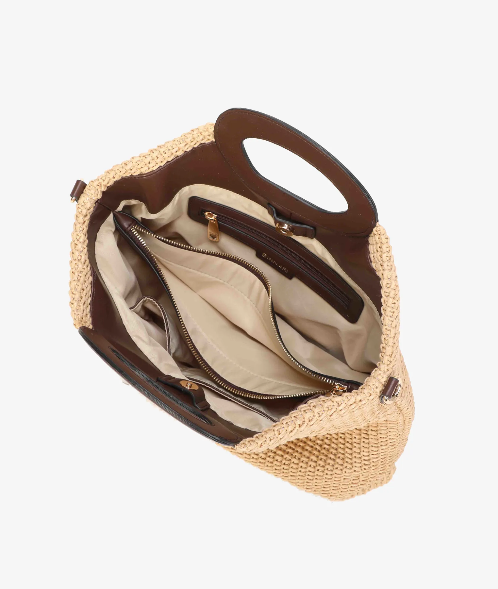 Mujer pabloochoa.shoes Bolso de rafia 20950 en camel