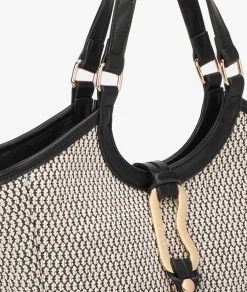 Mujer pabloochoa.shoes Bolso de rafia 21022 en negro