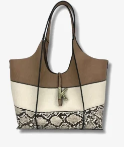 Mujer Martina K Bolso 7826 en serpiente taupe