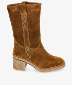 Mujer Alpe Botas 5238 en serraje cuero