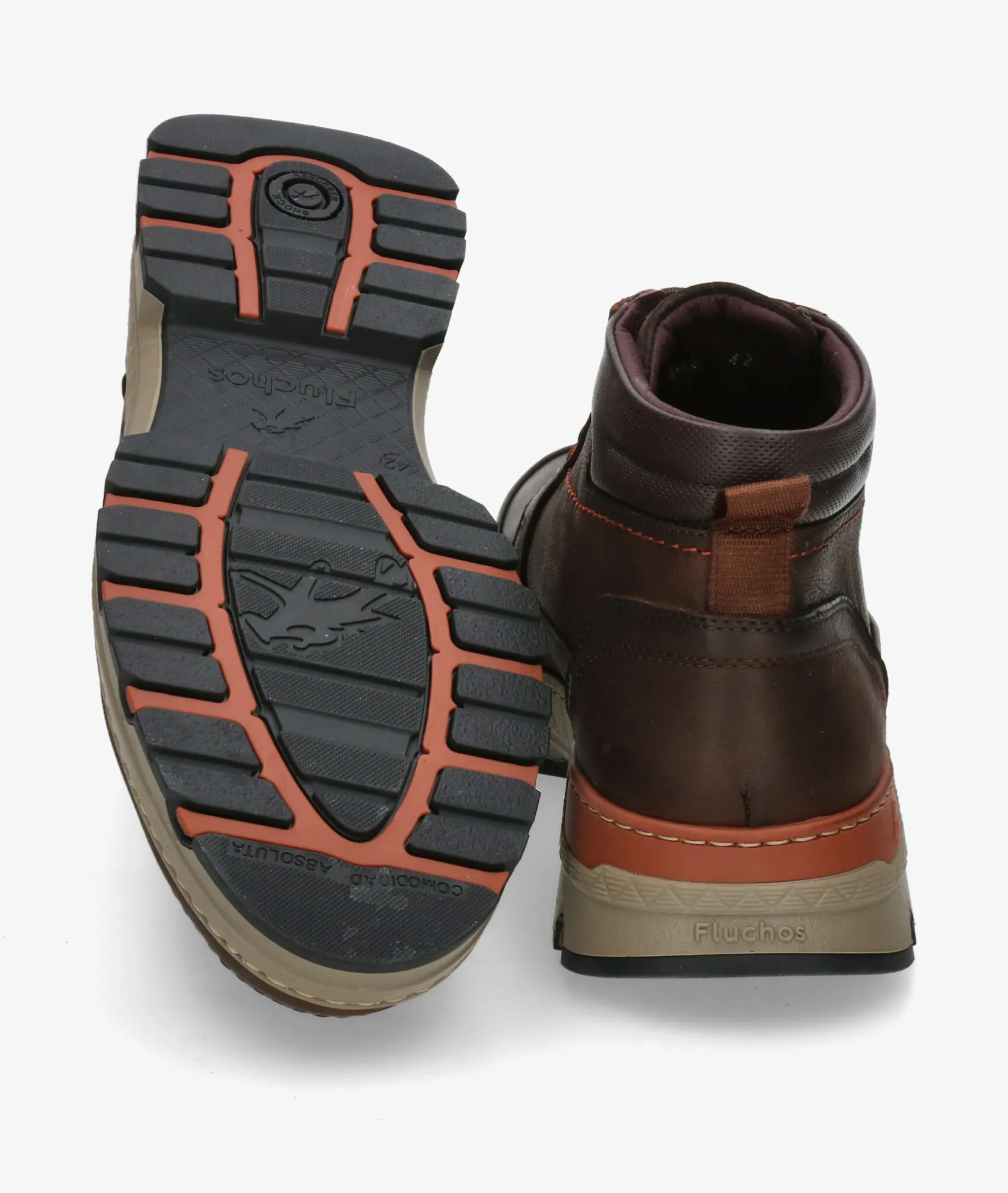 Hombre Fluchos Botas F1844 en nobuck marrón