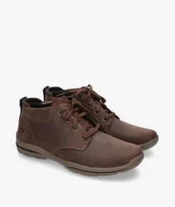 Hombre Skechers Botas 64857 en nobuck marrón