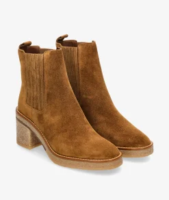 Mujer Alpe Botines 5239 en serraje cuero