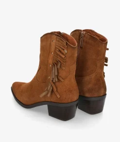 Mujer Carmela Botines 162663 en serraje cuero