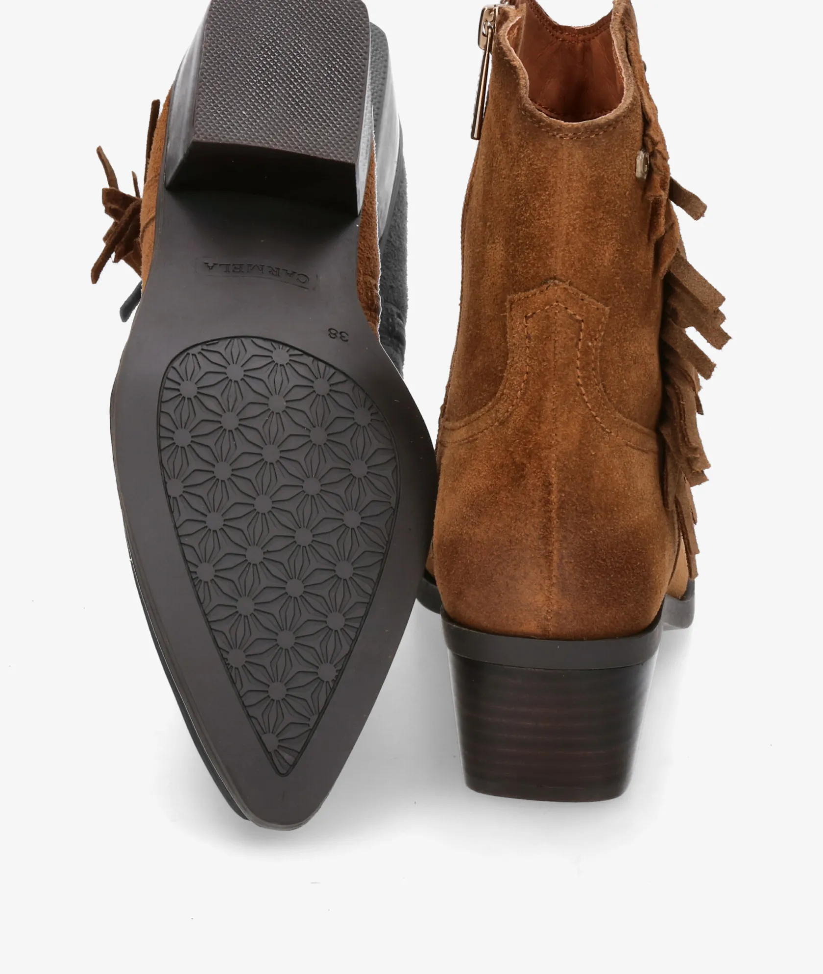 Mujer Carmela Botines 162663 en serraje cuero