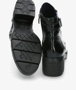 Mujer Fluchos Botines F2107 en charol negro