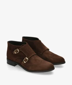 Mujer pabloochoa.shoes Botines 30704 en serraje marrón