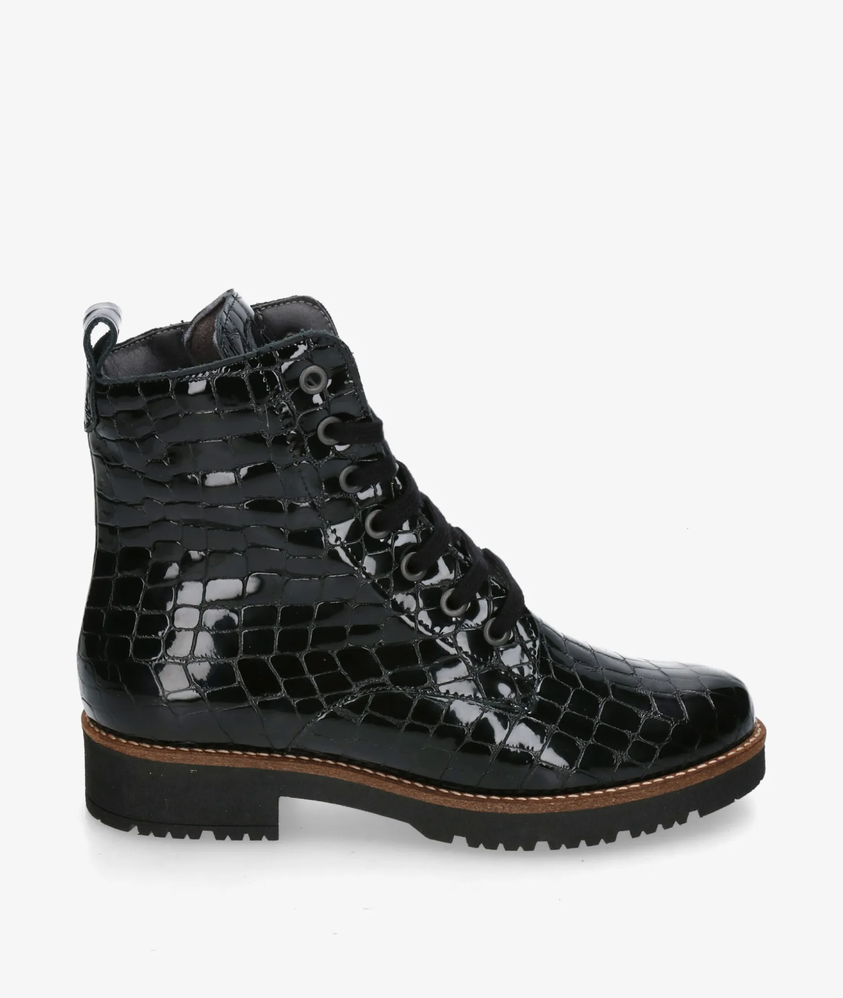 Mujer Pitillos Botines 10774 en charol negro