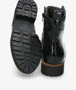 Mujer Pitillos Botines 10774 en charol negro