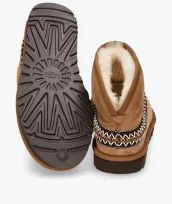 Mujer UGG Botines CLASSIC MINI CRESCENT en cuero