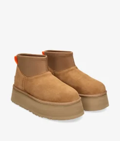 Mujer UGG Botines CLASSIC MINI DIPPER en cuero