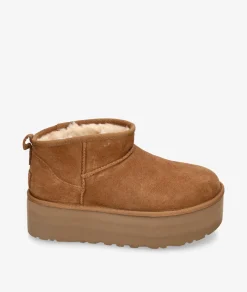 Mujer UGG Botines CLASSIC ULTRA MINI PLATFORM en cuero