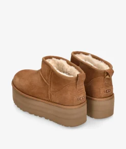 Mujer UGG Botines CLASSIC ULTRA MINI PLATFORM en cuero