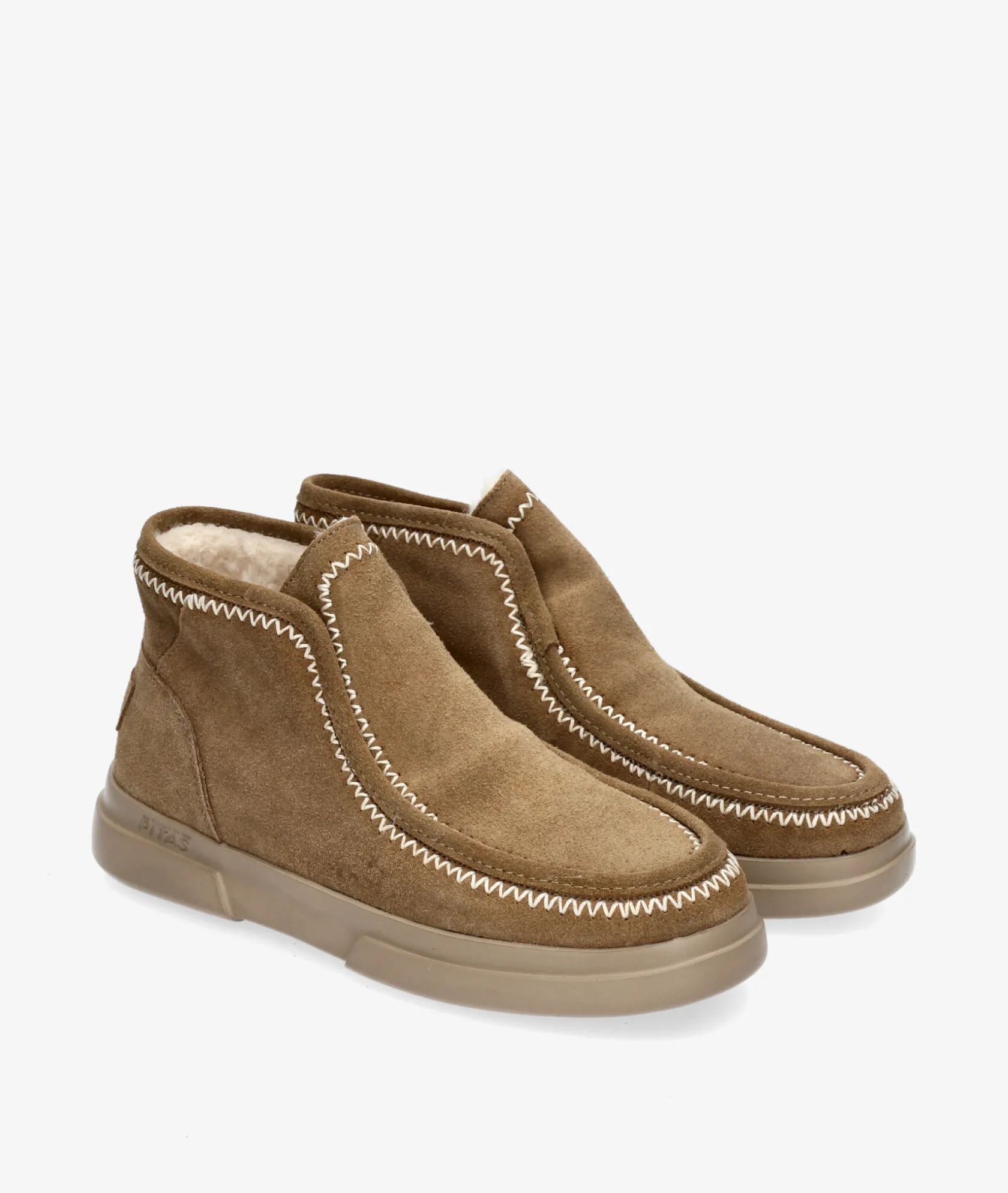 Mujer Walk in Pitas Botines ASPEN en serraje cuero