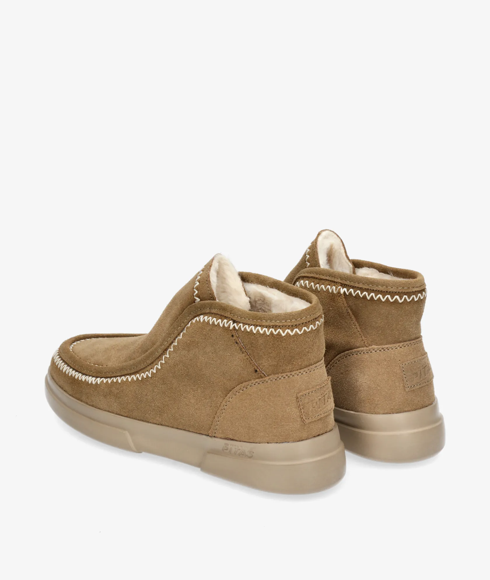 Mujer Walk in Pitas Botines ASPEN en serraje cuero