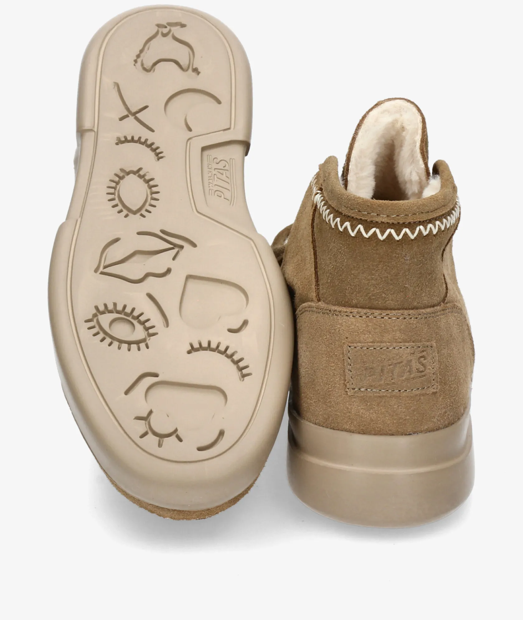 Mujer Walk in Pitas Botines ASPEN en serraje cuero