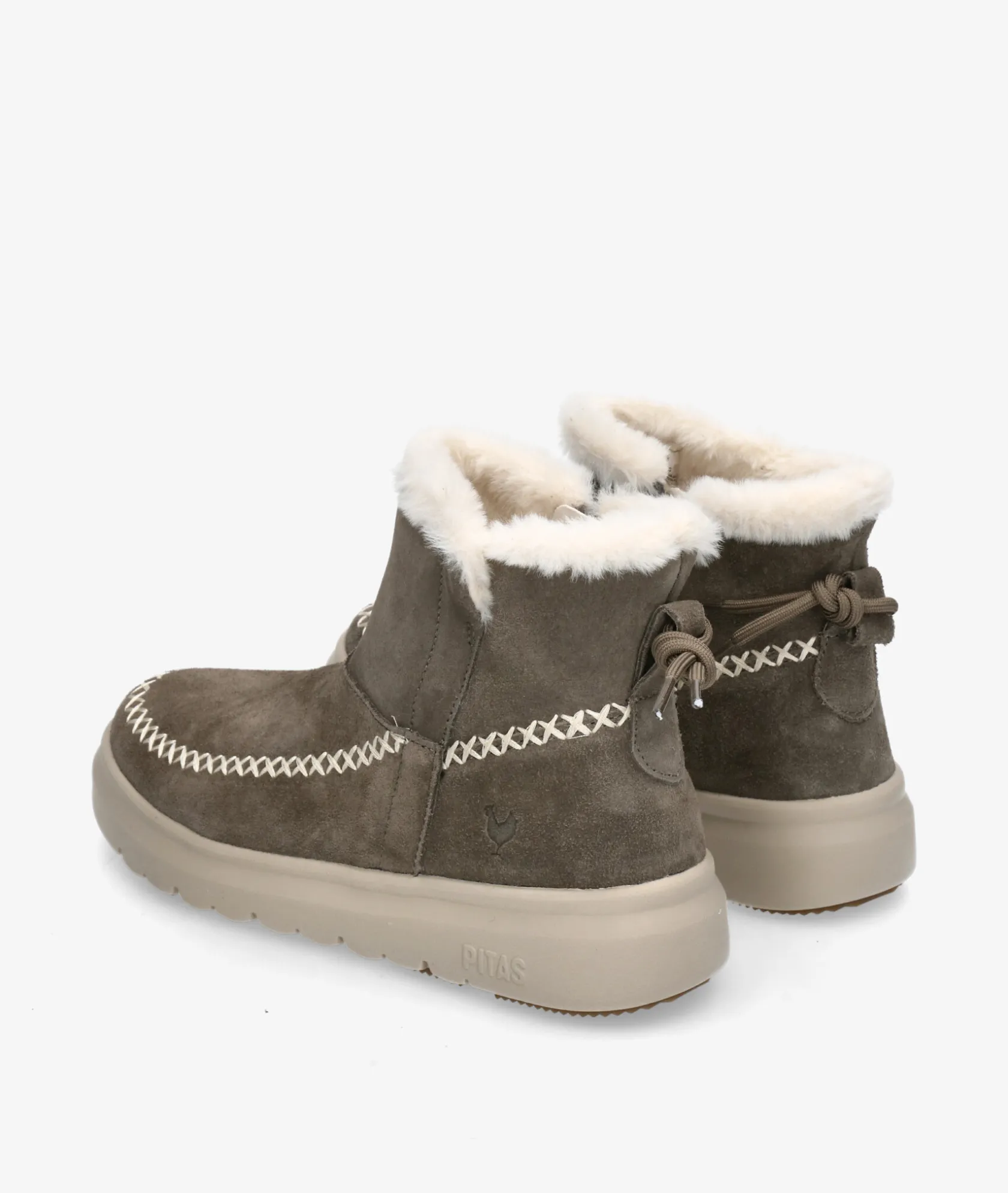 Mujer Walk in Pitas Botines DALE en serraje gris