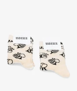Mujer Happy Socks Calcetínes unisex P000136 en beige