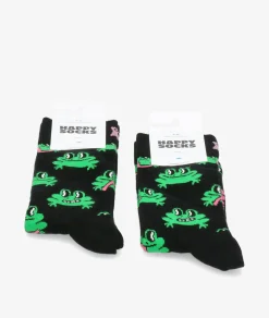 Mujer Happy Socks Calcetínes unisex P000062 en negro