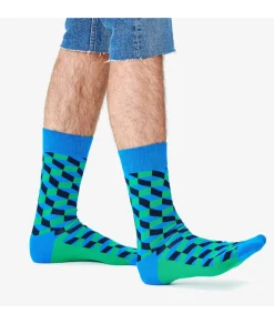 Mujer Happy Socks Calcetínes unisex FIO01-6400 en azul marino