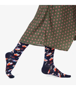 Mujer Happy Socks Calcetínes unisex RFI01-6500 en azul marino