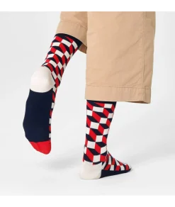 Mujer Happy Socks Calcetínes unisex FIO01-6550 en rojo