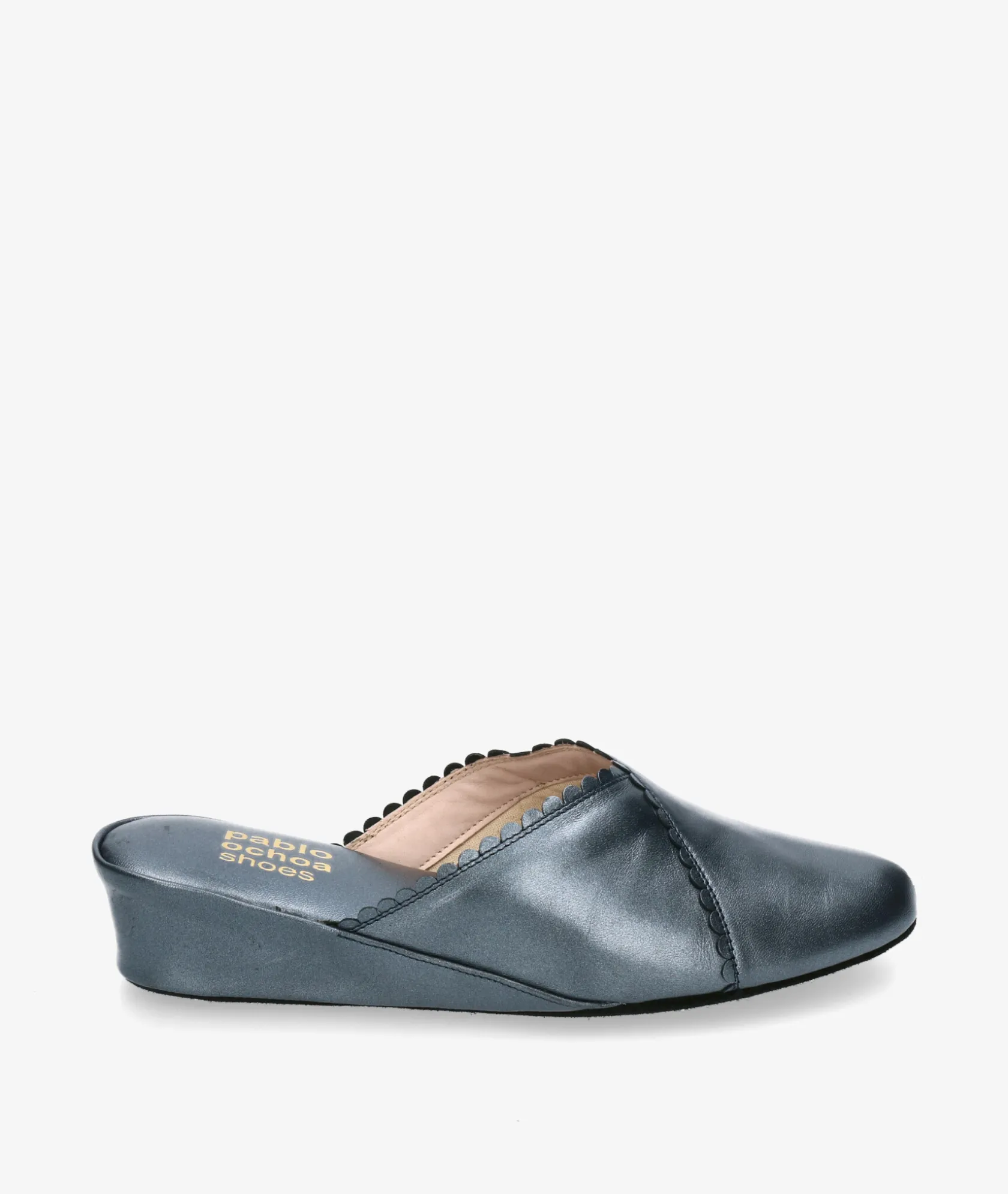 Mujer pabloochoa.shoes Chinela KOSMA 6558 en jeans metalizado