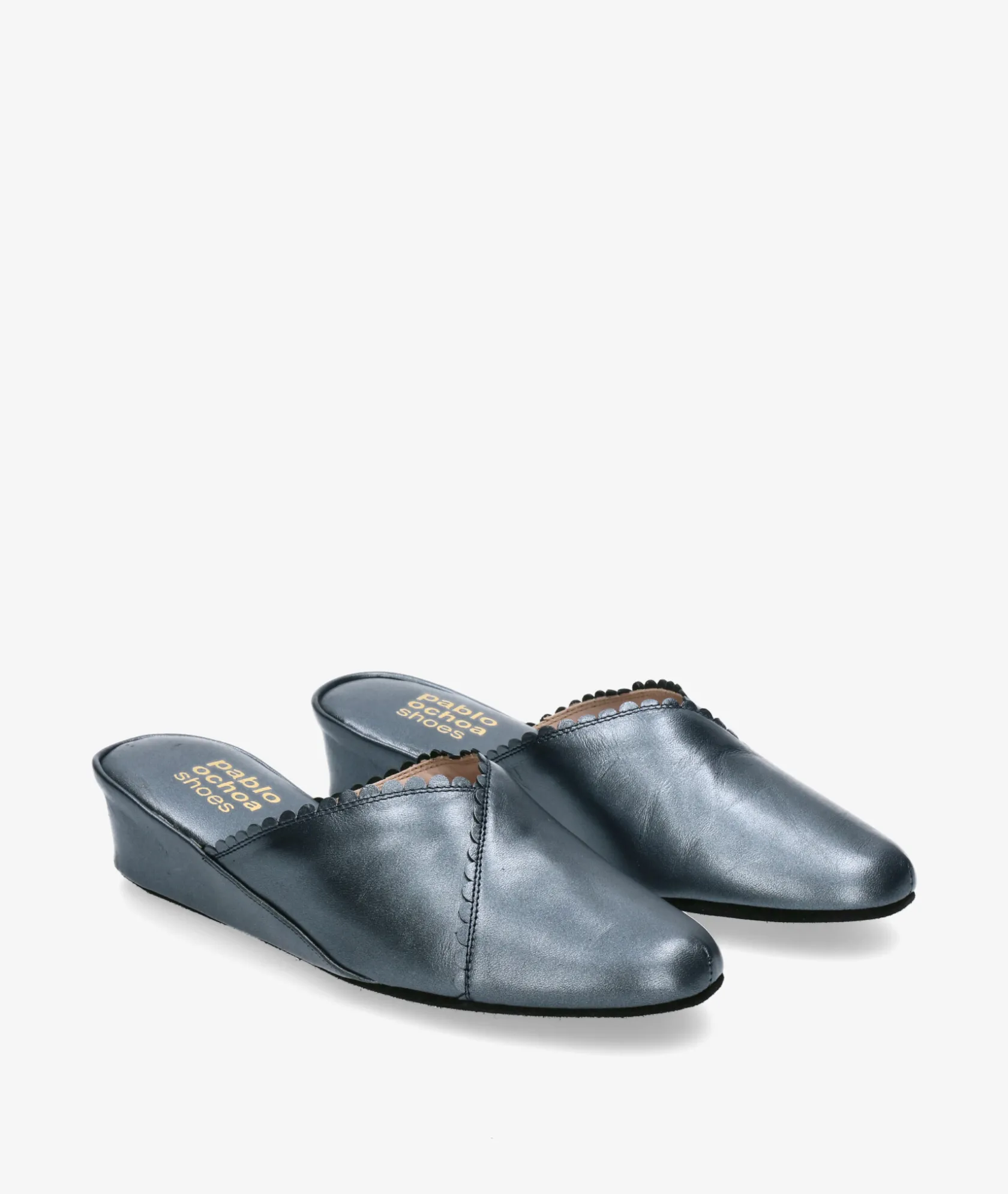 Mujer pabloochoa.shoes Chinela KOSMA 6558 en jeans metalizado