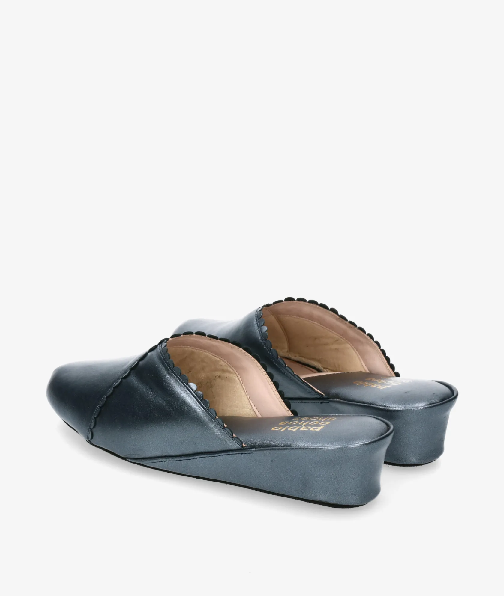 Mujer pabloochoa.shoes Chinela KOSMA 6558 en jeans metalizado
