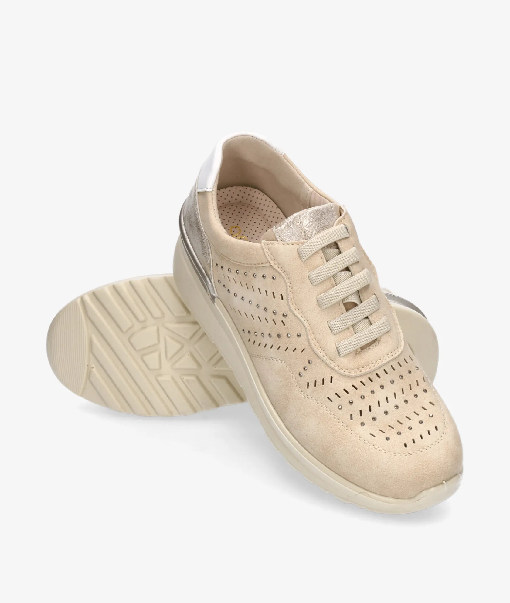 Mujer Amarpies Deportivos 30002 en beige