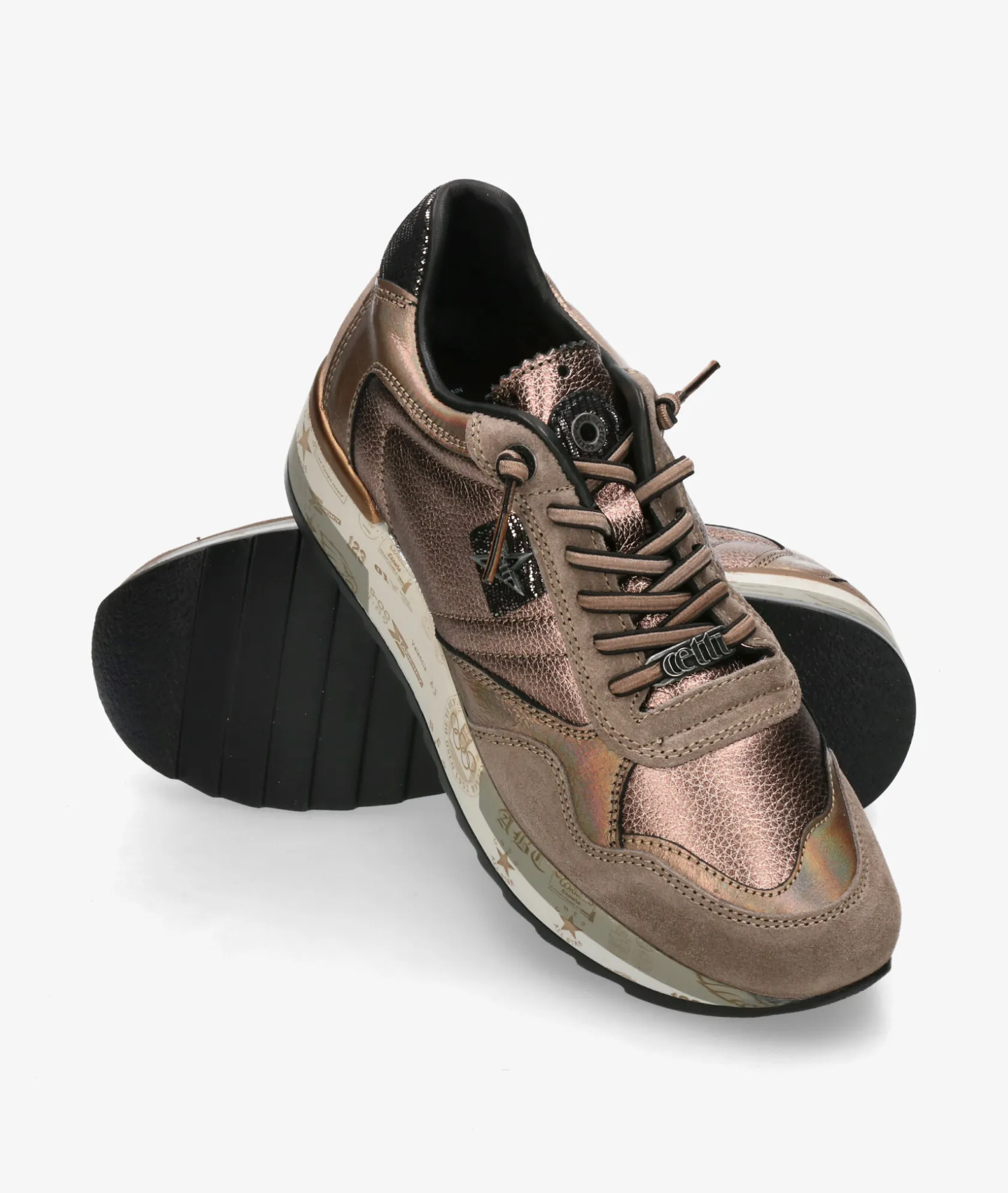 Mujer Cetti Deportivos C-848 SRA XL en taupe metalizado