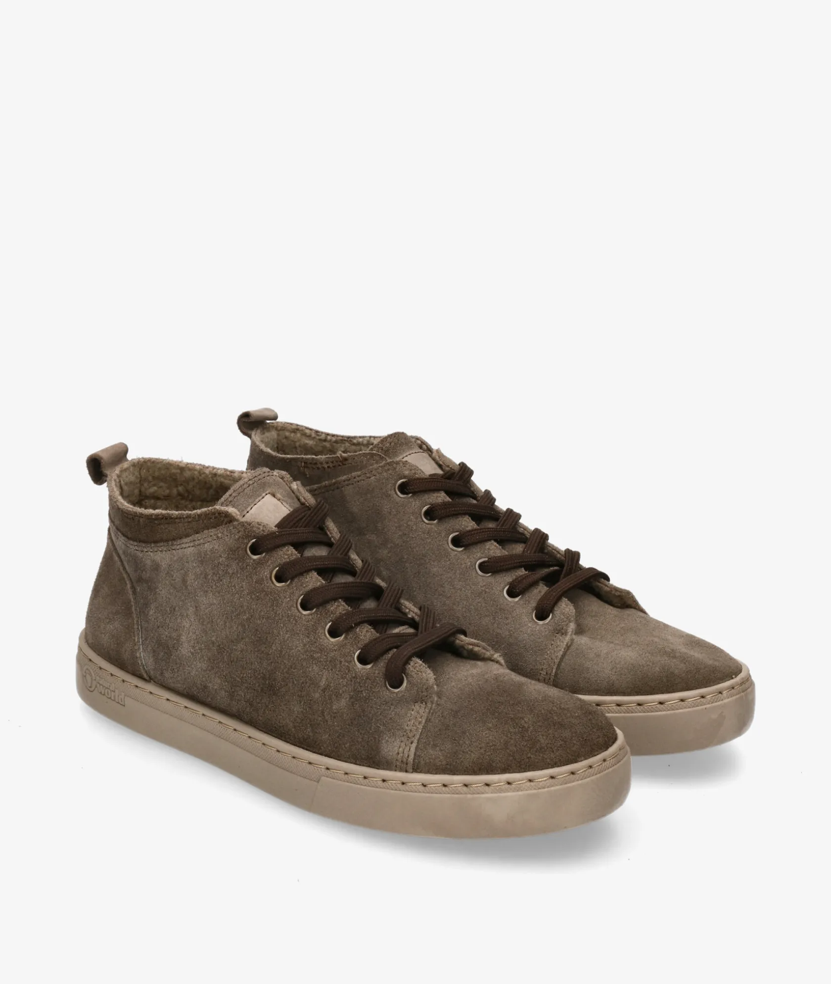 Hombre Natural World Deportivos 6721 en serraje kaki