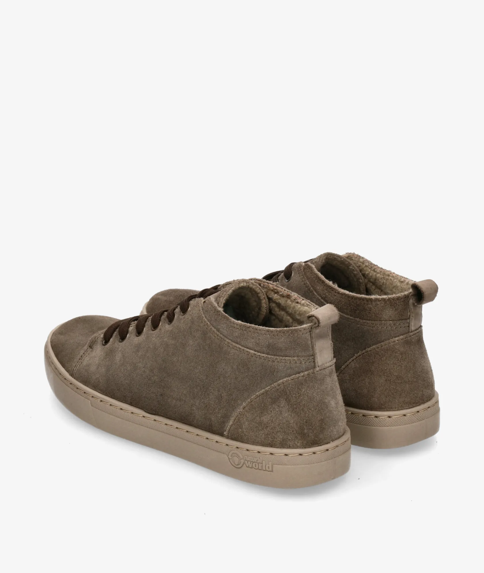 Hombre Natural World Deportivos 6721 en serraje kaki