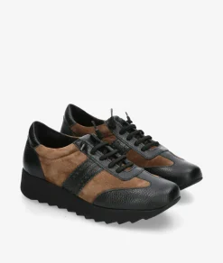 Mujer pabloochoa.shoes Deportivos GEO 20-BANDA PICADA en serraje taupe