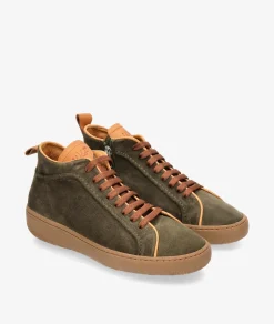 Mujer Walk & Fly Deportivos Walk & Fly EST-03-104 en serraje kaki