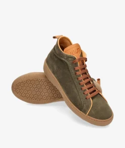 Mujer Walk & Fly Deportivos Walk & Fly EST-03-104 en serraje kaki