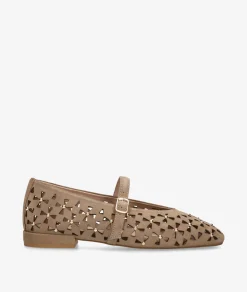 Mujer pabloochoa.shoes Merceditas SR1582 en serraje taupe