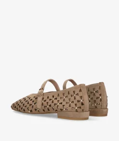Mujer pabloochoa.shoes Merceditas SR1582 en serraje taupe
