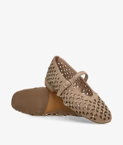 Mujer pabloochoa.shoes Merceditas SR1582 en serraje taupe