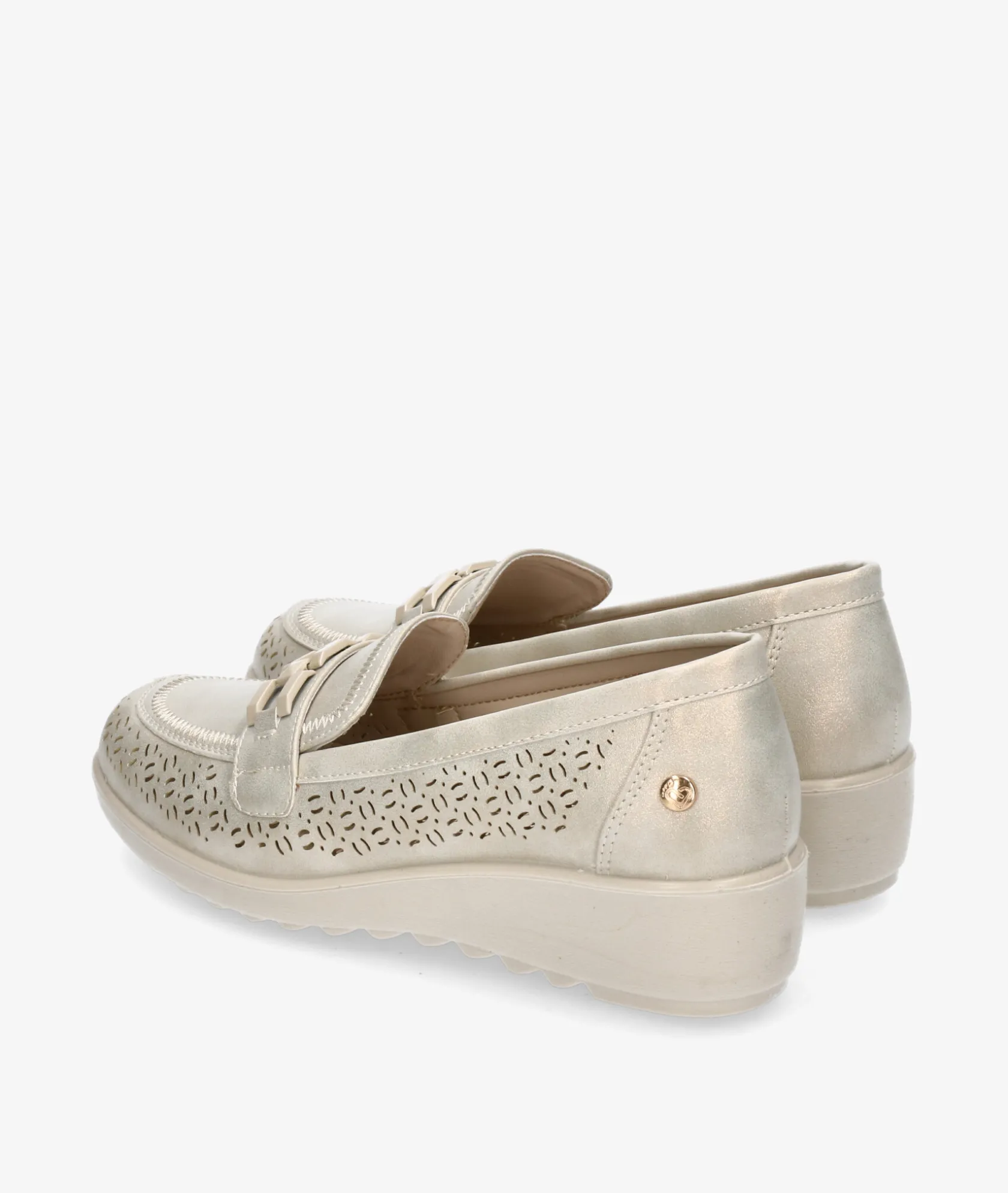 Mujer Amarpies Mocasines 30118 en platino