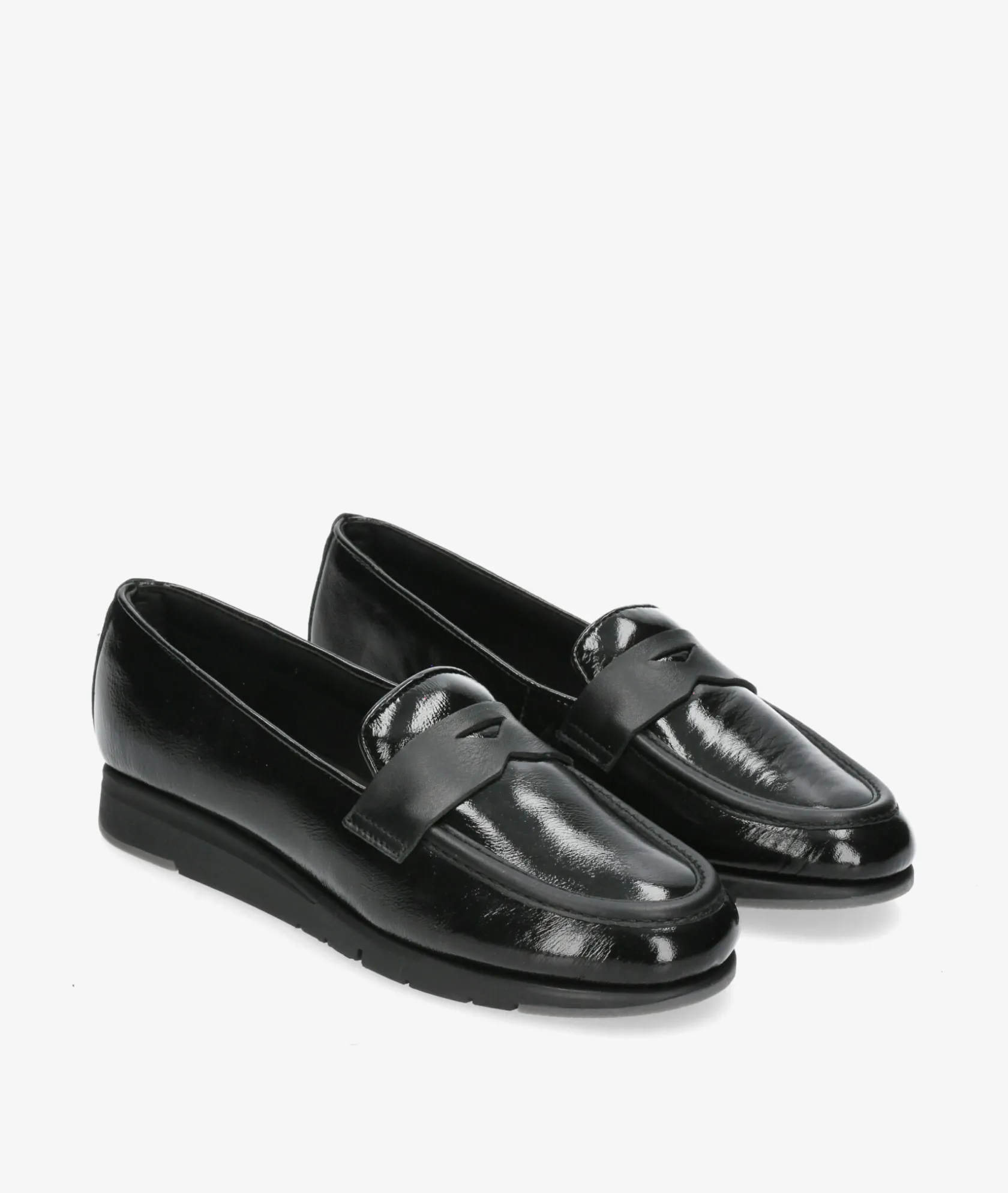 Mujer Flex&Go Mocasines Flex&Go ST1122 en charol negro