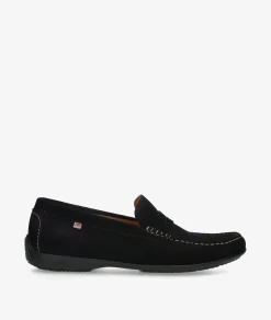 Hombre Fluchos Mocasines F2207 en serraje azul