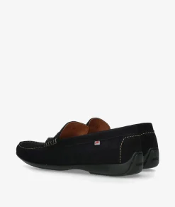 Hombre Fluchos Mocasines F2207 en serraje azul