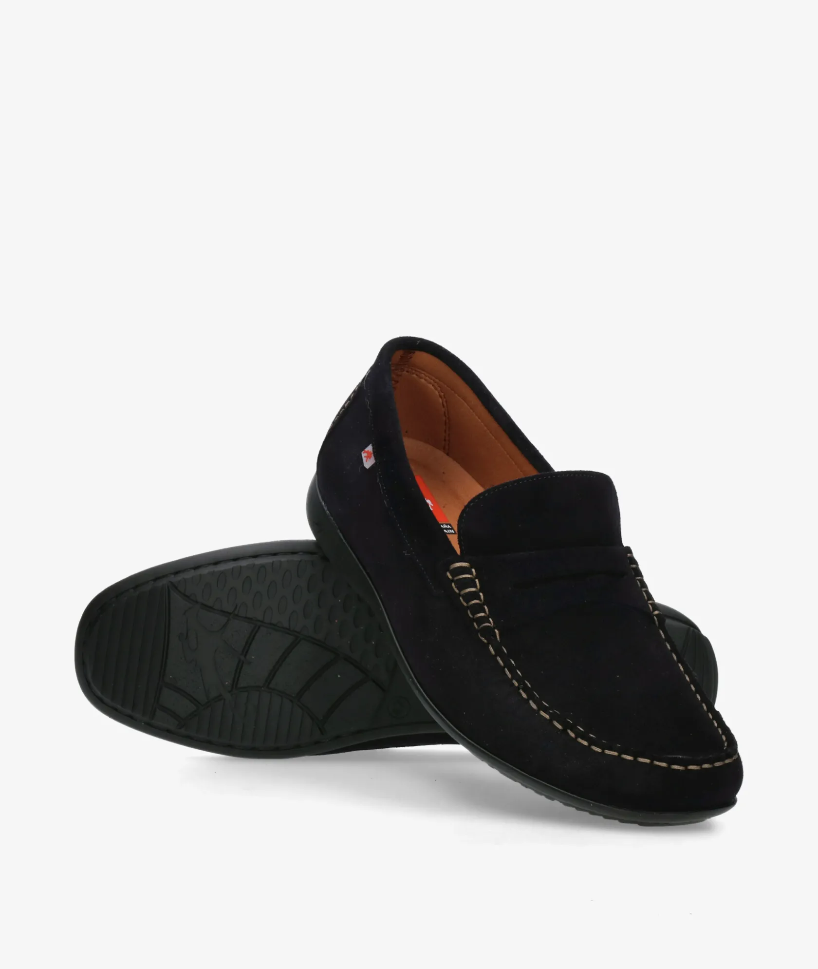 Hombre Fluchos Mocasines F2207 en serraje azul