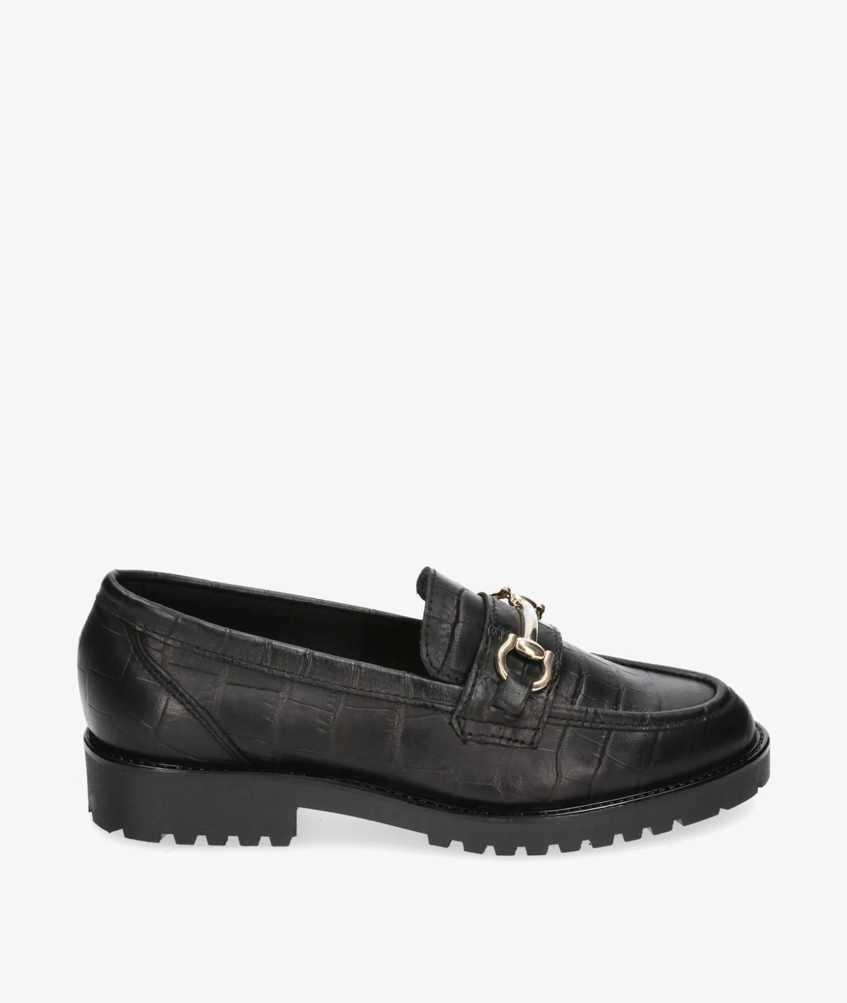 Mujer Funny Lola Mocasines 3136 en coco negro