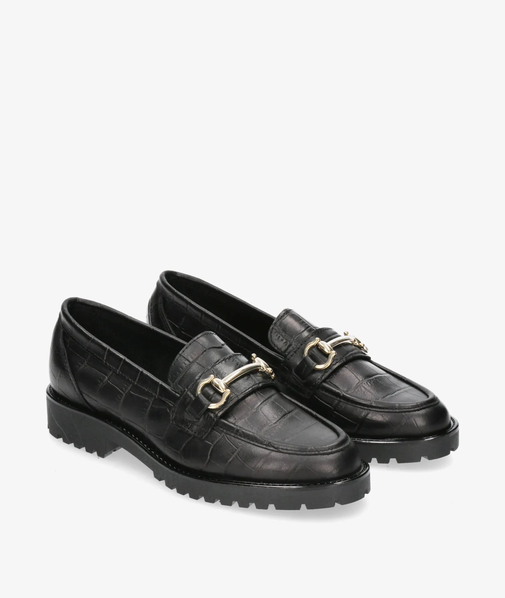 Mujer Funny Lola Mocasines 3136 en coco negro