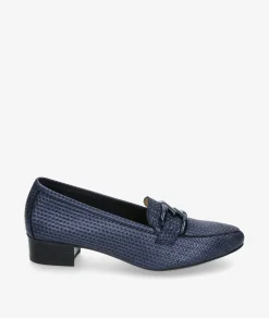 Mujer Kénnebec Mocasines 3972 ADORNO NUEVO en marino