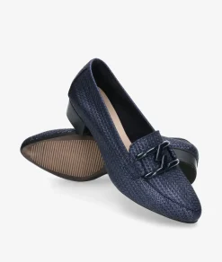 Mujer Kénnebec Mocasines 3972 ADORNO NUEVO en marino