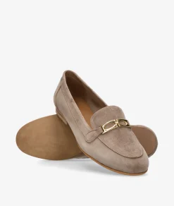 Mujer Kénnebec Mocasines 322 en ante taupe