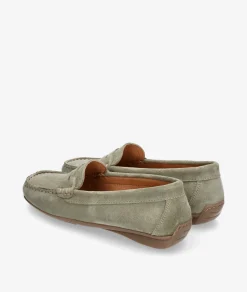 Mujer pabloochoa.shoes Mocasines 94239 en serraje kaki